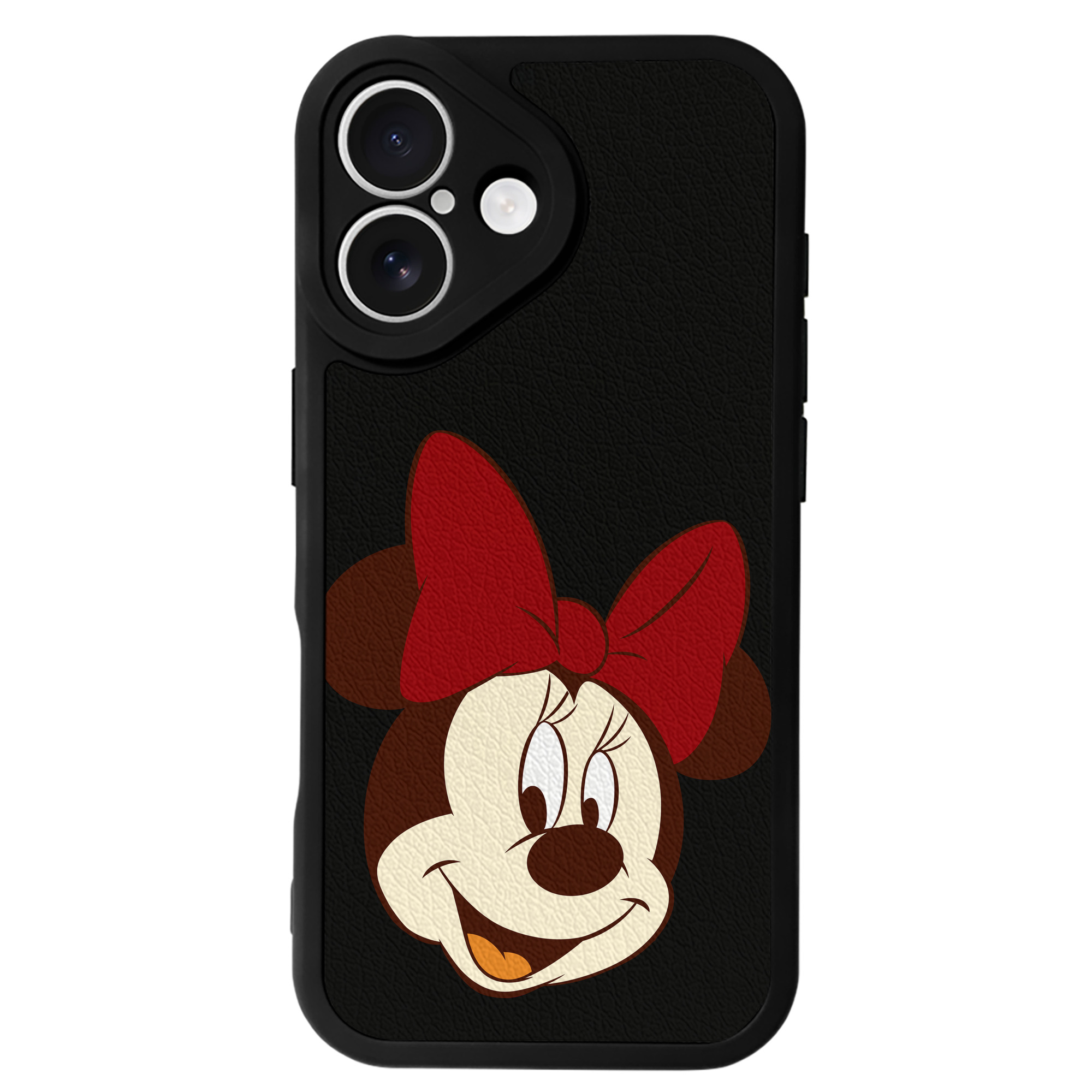 （画像用） ミッキーマウス Mickey Mouse 【iPhone 16シリーズ対応】シリコンスマホケース（レザー調） 材質：シリコン